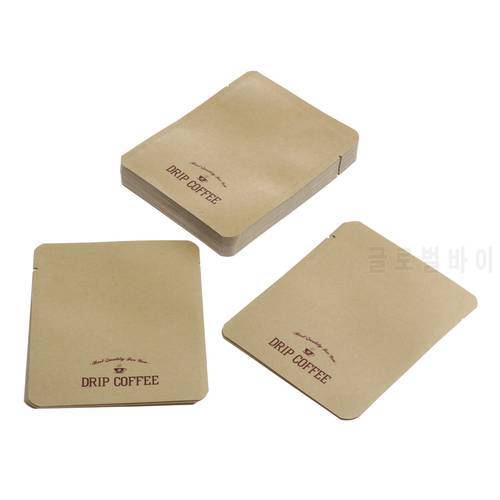 50Pieces Kraft Paper Coffee Bag Aluminum Foil for Ear-Hanging Drip Filters