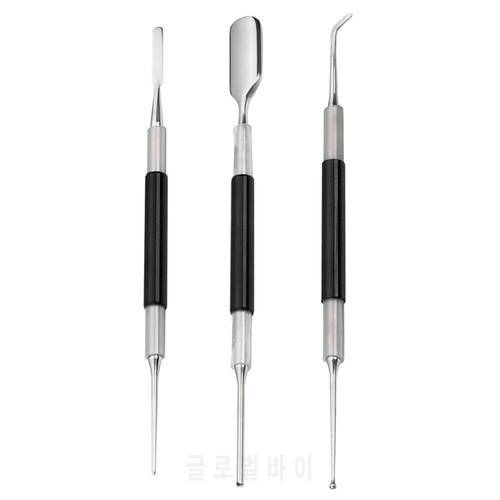 LUDA 3 Pcs Bright Stainless Steel Professional Coffee Art Pen Barista Tool For Cappuccino Latte Espresso Decorating -10x210mm