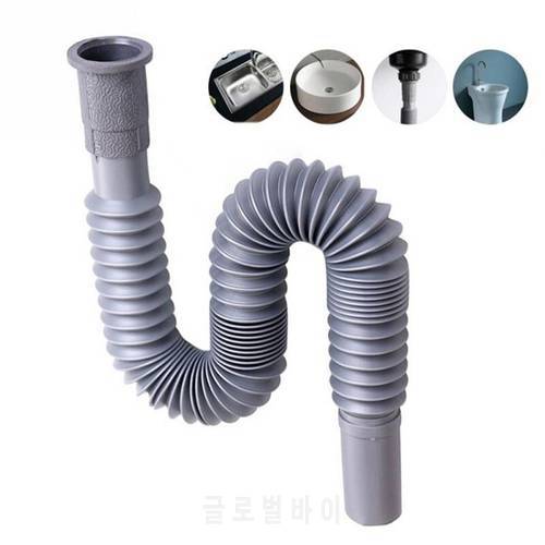 1 pc Flexible Water Pipe Wash Basin Drainage Pipes Lengthen Deodorant Prolong Water Pipes Plumbing Hoses