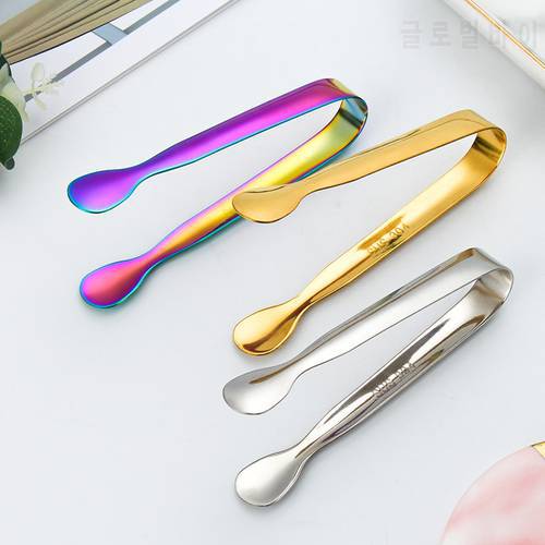 Food Ice Clip 304 Stainless Steel Coffee Candy Sugar Tongs Tool Durable Portable Barbecue BBQ Clip Bar Bakery Kitchen Supplies
