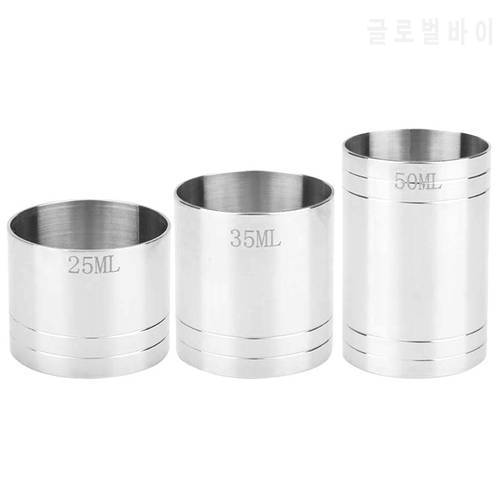 UPORS 25/35/50ml Bar Jigger Stainless Steel Measuring Cup New Practical Wine Cup Bartender Tools Cocktail Jigger Bar Accessories