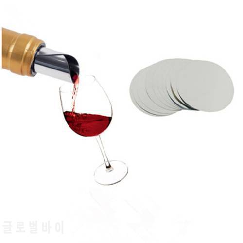10pcs Aluminum Foil Wine Pourer Disc Flexible Drip Stop Pour Spouts Disk Silver Bar Wine Tools
