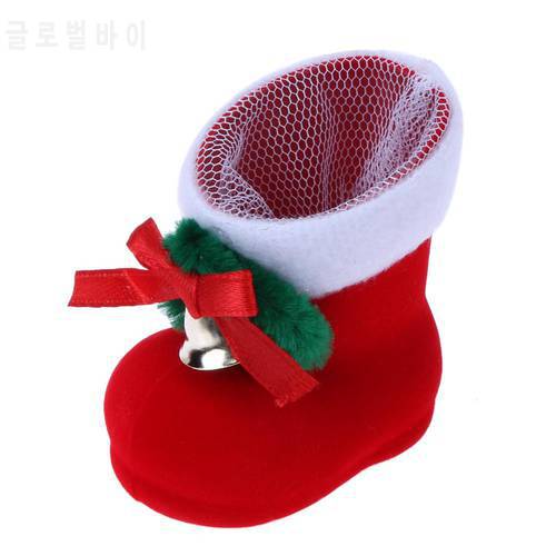 Christmas Gift Candy Gift Holder Home Party Decor Christmas Santa Claus Candy Boots Kids Child Mini Xmas Tree Decoration