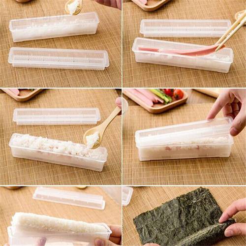 3pcs/set Japanese Roll Sushi Maker Laver Rice Roll Sushi Mold Kimbap Maker Bento Cooking Tools Kitchen Baking Gadgets Dropship