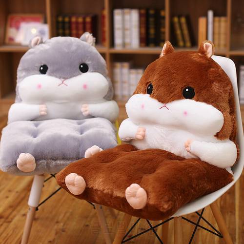 Lovely Cartoon Hamster Pillow Connection Seat Cushion for Decorative Office Mattress Thickened Student Chair Cushions