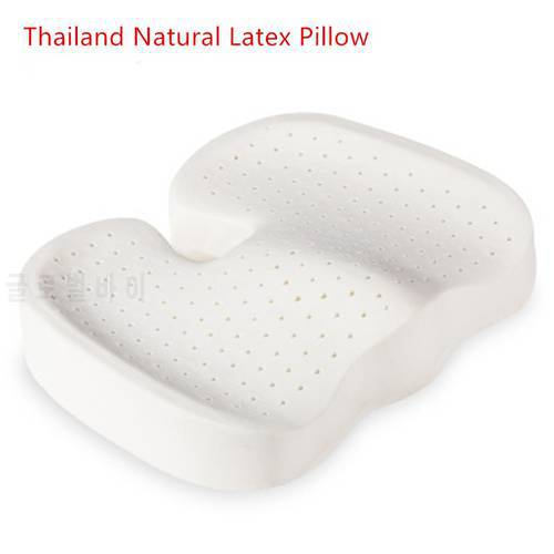 Natural Thailand Latex Car Seat Cushion Memory Foam Hip Lift Butt Latex seat cushion Back Waist Cushion for Home Office coussin