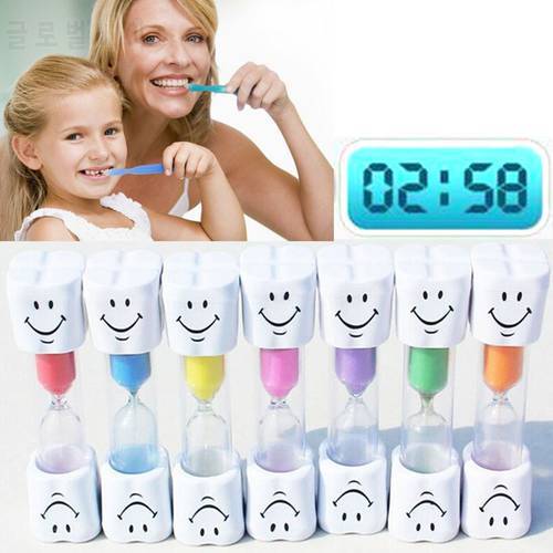 Smile Face Hourglass Children Toothbrush Timer 3-Minute Tooth Brushing Hourglass Shower Sand Time Clock Home Decor Hourglasses