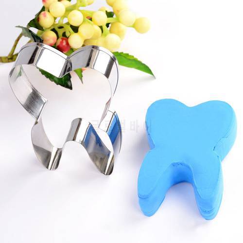 New 3D Tooth Shape Cookie Cutter Stainless Steel Biscuit Tools Baking Cookies Molds Kitchen Cake Decorating Bakeware Cake Tools
