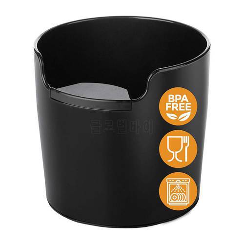 Coffee Powder Residue Box Black Deep Bowl Non-slip Detachable Knock Bar Coffee Machine Grounds Recycling Bucket Grind Trash Bin