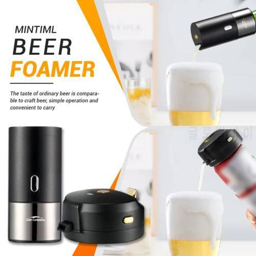 Portable Bottle Beer Foamer Foam Maker Bubbler Foam Machine Battery Powered Beer Server For Bottled Beer And Canned Beer G3