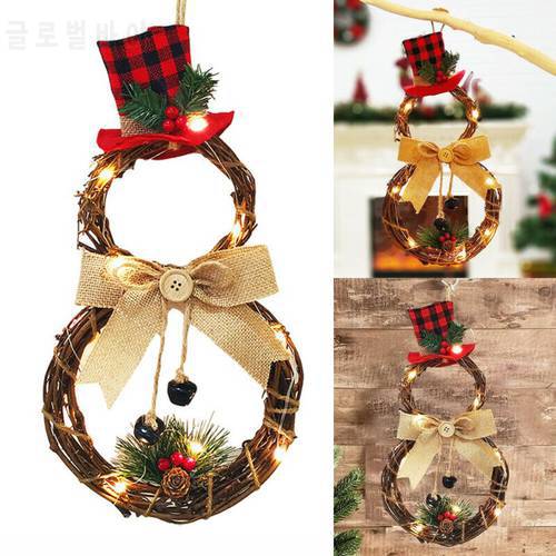 NEW 2020 Christmas Halloween LED Garland Hanging Decoration Home Rattan Crown Wall Door Home Decoration