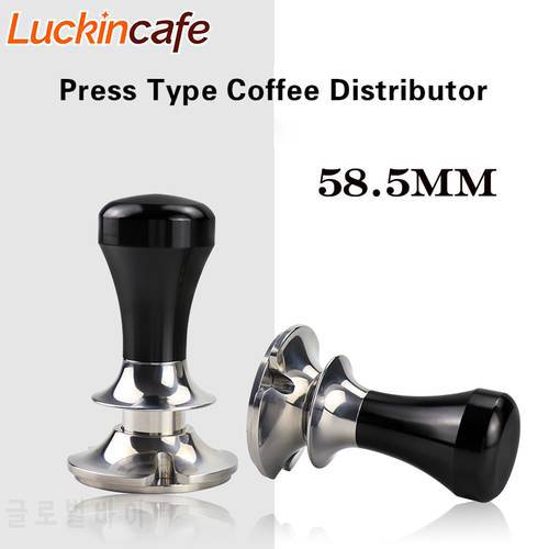 58.5mm Coffee Tamper Powder Hammer Coffee Accessories Pressed Powder With Anti Pressure Deviation Design Adjustable Depth Design