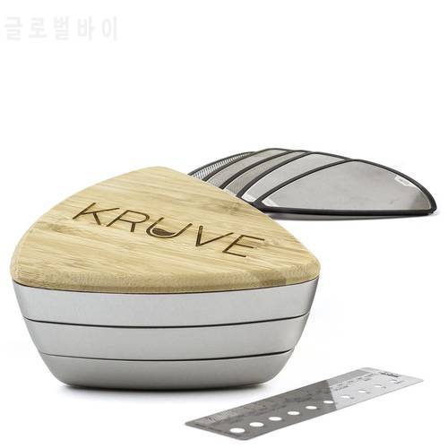 KRUVE Sifter Base With Interchangeable Grind Sieves Grinder Calibration Tool Measuring Grind Size In Quantifiable Micron Units