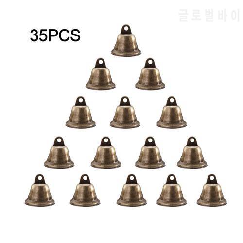 35Pcs/set Copper Bell European retro bells Handmade Jewelry Christmas Tree Ornaments Accessories For Home Wedding Party