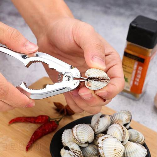 Stainless Steel Clamp Nuts Pliers Clams Shell Fish Crab Shell Clip Kitchen Seafood Clamp Tools Crab Oyster Scallop Opener