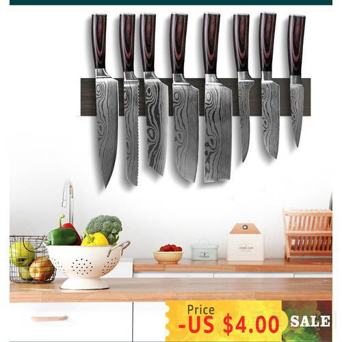 Magnetic Knife Holder Wood Wall Mount 16 inch Block Storage Holder Strong Magnetic knife stand Kitchen Accessories Organizer