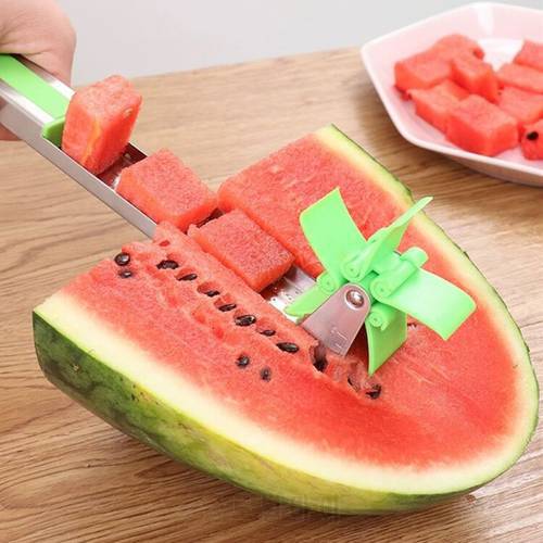 NEW Watermelon Slicer Cutter Tongs Fruit Melon Stainless Steel Watermelon Cut Refreshing Watermelon Cubes Kitchen Tools