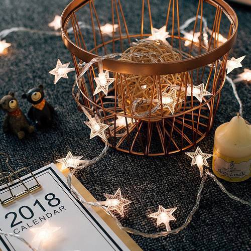 10/20 LED Star Light String Twinkle Garlands Battery Powered christmas decorations for home Christmas Lamp Fairy Lights