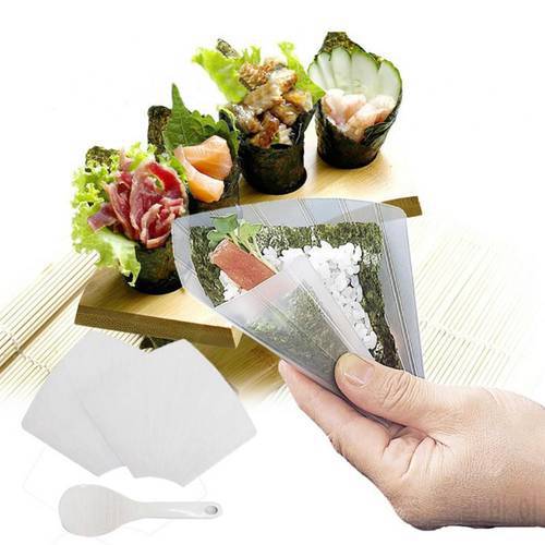 Japanese cuisine seaweed rice tools DIY Hand-rolled Sushi Nori Rice Ball Mold 2 Rolling Mats + 1 Scoop Sushi Tool accessories