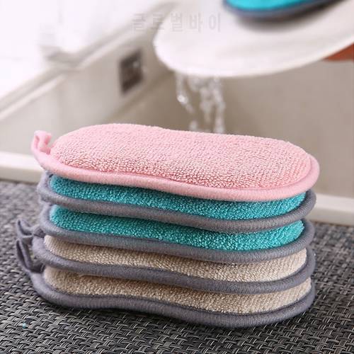 6/3/1pcs Double Sided Kitchen Cleaning Magic Sponge Kitchen Cleaning Sponge Scrubber Sponges for Dishwashing Bathroom Accessorie