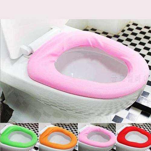 1PC Random Color Bathroom Toilet Seat Cover Soft Warmer Toilet Mat Cover Pad Cushion Household Bathroom Supplies Dropshipping