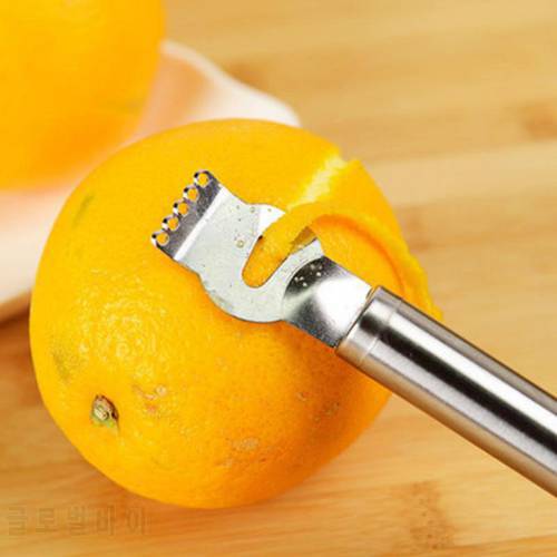 Stainless Steel Lemon Zester Grater With Channel Knife And Hanging Loop Kitchen Gadgets Orange Citrus Fruit Grater Peeling Knife