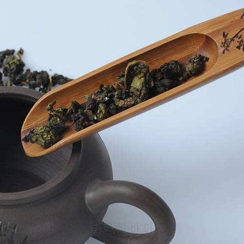 TeaSpoon Natural Bamboo Chinese Kongfu Tea Shovel Tea clips Ceremony Fish Shape Tea brush Teaware Accessories