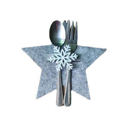 4Pcs 15cm New Christmas Decoration Restaurant Hotel Layout Non-Woven Old Man Snowman Christmas Knife And Fork Bag Cutlery Cover