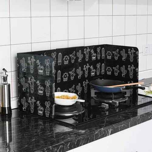 Kitchen Oil Splash Screens Aluminium Foil Plate Scald Proof Board Creative Kitchen Gas Stove Oil Removal Cooking Frying Guard