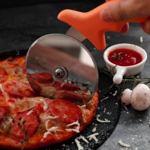 Stainless Steel Pizza Cutter Knife Single Wheel Cut Tools Household Waffle Cookies Cake Tools Pizza Wheels Scissors Bakeware