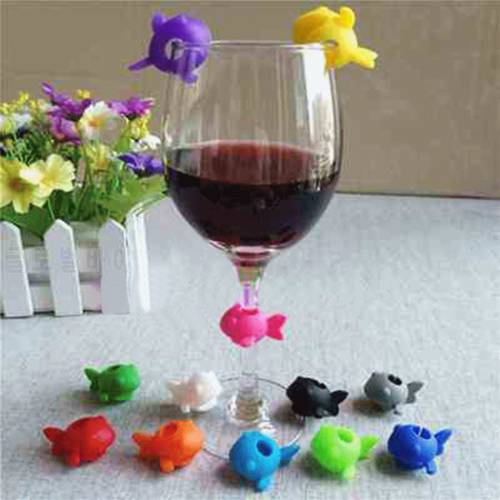 6Pcs/set Funny Cup Identify Label Silicone Party Wine Glass Bottle Drink Cup Marker Tags New Arrivals