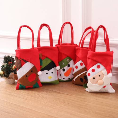 2023 Santa Claus Christmas Tree Gift Bags Merry Christmas Candy Gift Bag Christmas Decorations for Home Navidad New Year