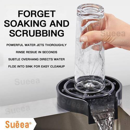 Automatic Cup Washer Faucet Glass Rinser for Kitchen Sink Strong pressure Scourer Bar Glass Rinser Coffee Pitcher Wash Cup Tool