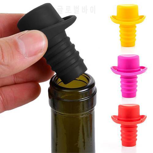 1pc Silicone Wine Stoppers Replace Wine Bottle Stoppers Reusable Beer Bottle Cover Colorful Leak Free Wine Stoppers Bar Tools