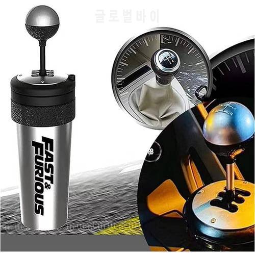 High-qual Plastic Fast and Furious 9 Movie Water Cup with Straw Fun Racing Gear Shift Knob Water Bottles Overtaking Cup for Car