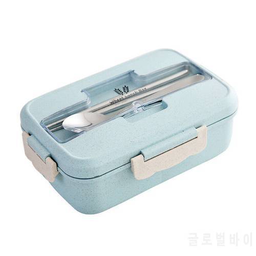 Bento Box Heated Lunch Box Children&39s Lunch Box Snacks Straw Wheat Korean Sealed Student Food Plastic Box Food Container
