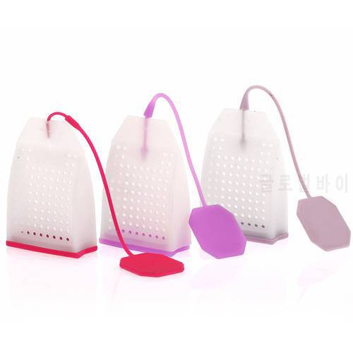 Silicone Herb Loose Tea Bags Colorful Food Grade Silicone Empty Teabags String Tea Leaves Bags Teabag For Home Travel Necessitie