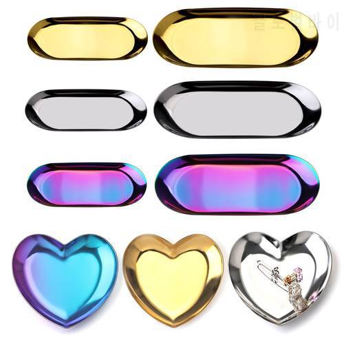 Nordic Style Gold Dining Plate Dessert Plate Nut Fruit Cake Tray Snack Kitchen Plate Western Steak Kitchen Plate Stainless Steel