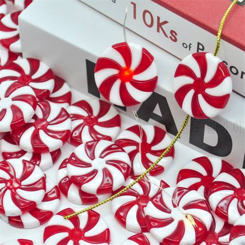 Christmas Tree Decoration Ornaments Simulation Lollipop Red and White Candy Pendant 2023 New Year Christmas Decorations for Home