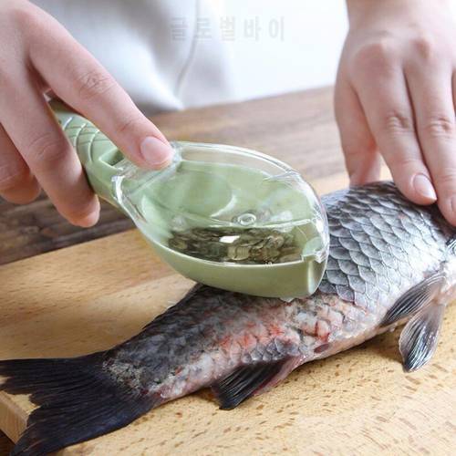 Fish Skin Brush Scraping Fishing Scale Brush Graters Fast Remove Fish knife Cleaning Peeler Scaler Scraper Package with Box