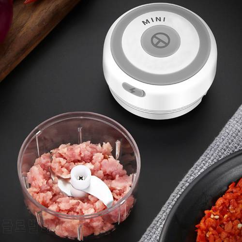 100/250ml Electric Chopper Kitchen Garlic Masher Meat Grinder Mini Food Vegetable Chili Crusher Rechargeable Food Processor W0