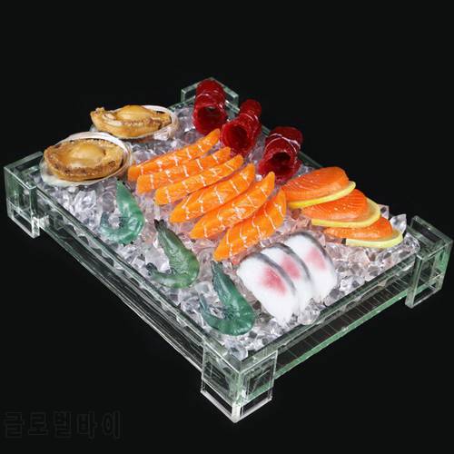 transparent Acrylic Snack plate buffet sashimi ice grain trayJapanese Korean cuisine snacks sushi fruit bowl fish raw ice plate