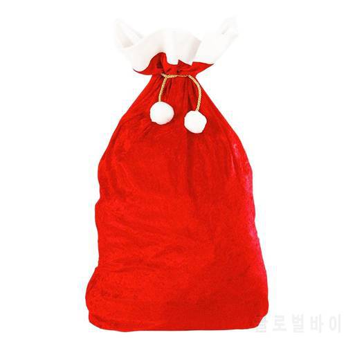 70x50cm Red Santa Claus Gift Bags Large High-grade Gold Velvet Super Soft Candy Bags Santa Claus New Year Merry Christmas Gift