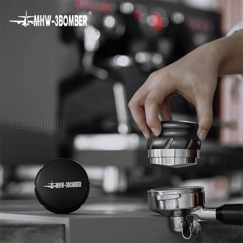 58.35mm Coffee Distributor Tamper Stainless Steel Adjustable Height Powder Hammer Espresso Tamper Coffee Accessorie For Barista