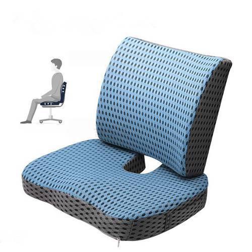 Orthopedic Cushion Chair Pillow 4D Mesh Slow Rebound Memory Foam Cushion Office back Support Tailbone Pain Relief Sitting Pad