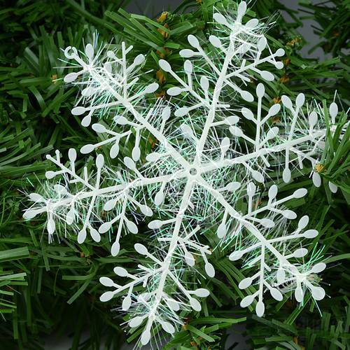 30Pcs 6cm Christmas Snow flakes White Snowflake Ornaments Holiday Christmas Tree Decortion Festival Party Home Decor