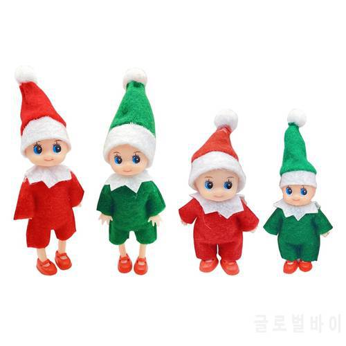 Mini Christmas Doll Cute Elf Dolls for Christmas Tree Wreath DIY Accessory Holiday Decoration Gift New Year Easter Desktop Q1FD