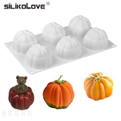 SILIKOLOVE 3D Silicone Pumpkin Cake Mold For Baking Moule Mousse DIY Pastry Decorating Tools Halloween Dessert