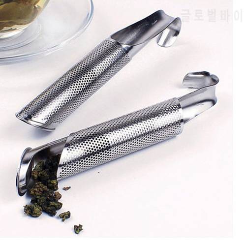 Stainless Steel Tea Infuser Pipe Design Metal Tea Spoon Infuser Filter tea-leaves Strainer Creative Tool for Herb spice leaf
