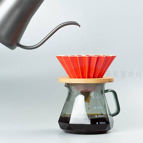 Reusable Ceramic Coffee Filter Cup Handmade Origami V60 Funnel Drip Cake Cup Espresso Coffee Filter Cone Kithchen Coffee Tools